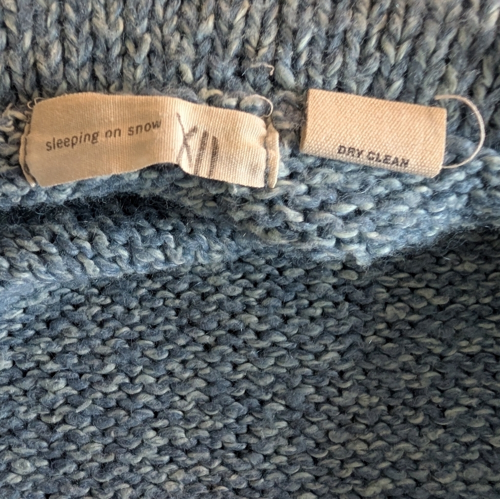 Anthropologie Sleeping On Snow Wool Blend Wide Collar Cardigan Sz S - Picture 7 of 8